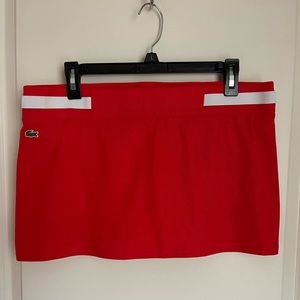 Lacoste Red Tennis Golf Active Skirt Skort